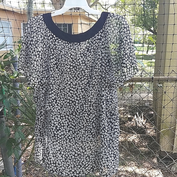 Avenue Black & White Blouse Size 18/20 - Picture 3 of 6